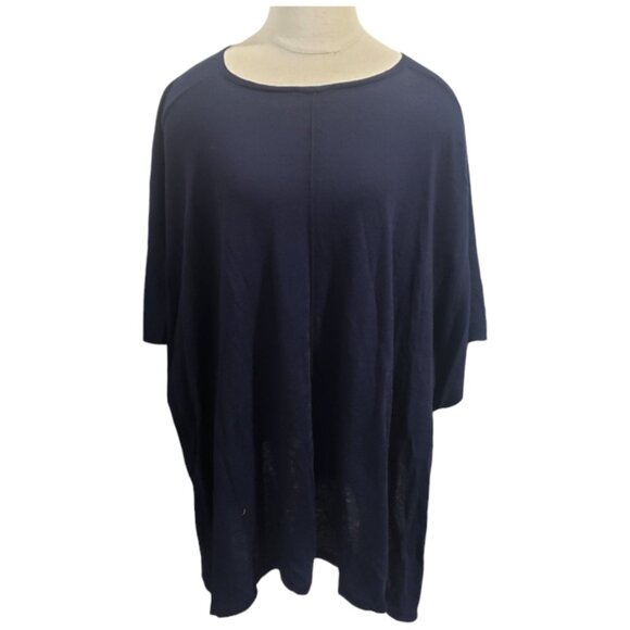 CT1921 J. Jill Navy One Size Tunic - Picture 1 of 5